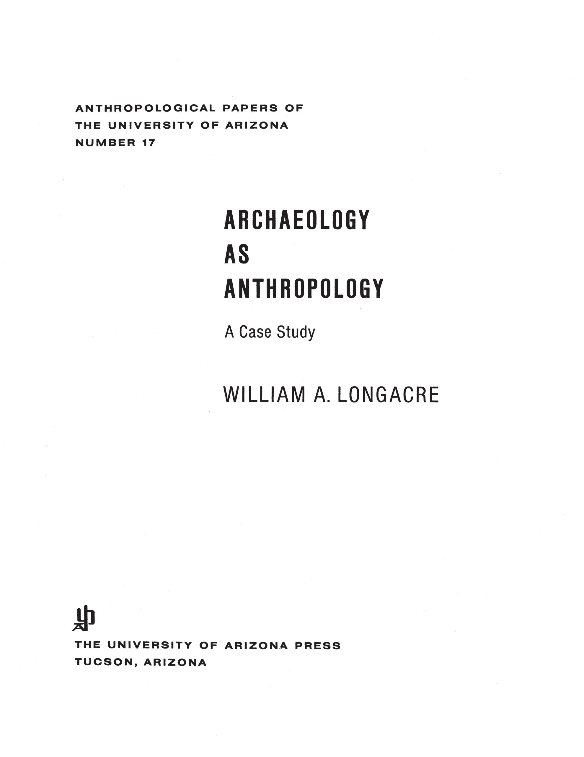 Archaeology As Anthropology