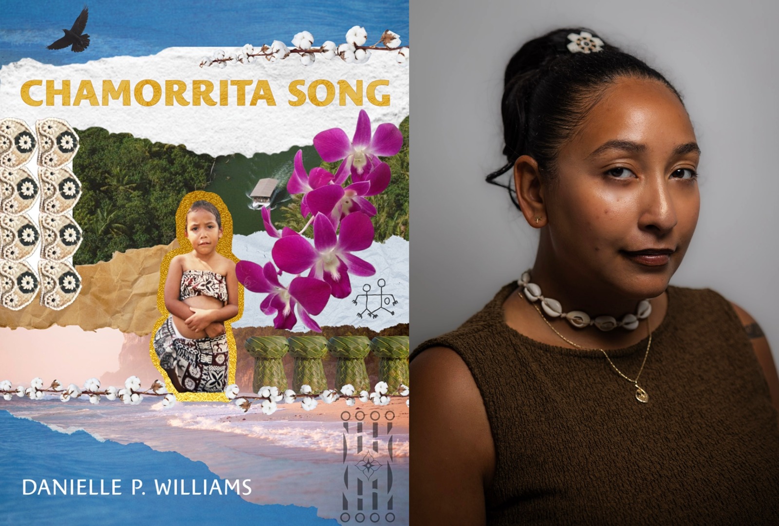 left is Chamorrita Song book cover, right is author Danielle P. Williams